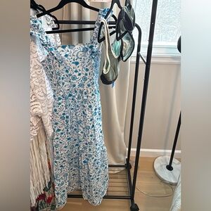 Draper James Floral Blue and White Dress - size XS